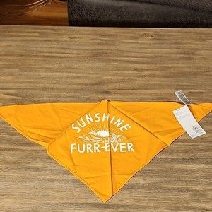 NWT Old Navy Orange Sunshine Furr-Ever Pet Bandana Size Small